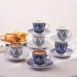 KARACA Peyker Turkish Coffee Cup Set for 6 People - 12 Piece Cups with Saucers - Small Bone China Espresso Set - Ideal for Serving Greek, Arabic Coffee (2.8 fl oz) - Image 2