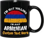 Lotacy Customized Armenian Black Coffee Mug Cup Armenian Gift, I’m Not Yelling I’m Just Armenian Ceramic Tea Cup Coffee Mug 11 Oz 15 Oz - Image 2