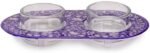 Yair Emanuel Shabbat Candle Holders for Tea Light Candles – Vibrant Decorative Metal Base with Glass Cups – Modern Judaica Gift (Blue Armenian Tile - Cal-6) - Image 2