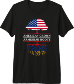 American Grown Armenian Roots - Armenia Premium Tri-Blend T-Shirt - Image 2