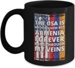 Armenian Coffee Mug Gifts Souvenirs Accessories Armenia Patriotic Pride DNA Heritage - Armenia Forever Runs Through My Veins - Image 2