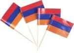JBCD Armenia Toothpick Flag Armenian Mini Small Cupcake Topper Flags, 200pcs - Image 2